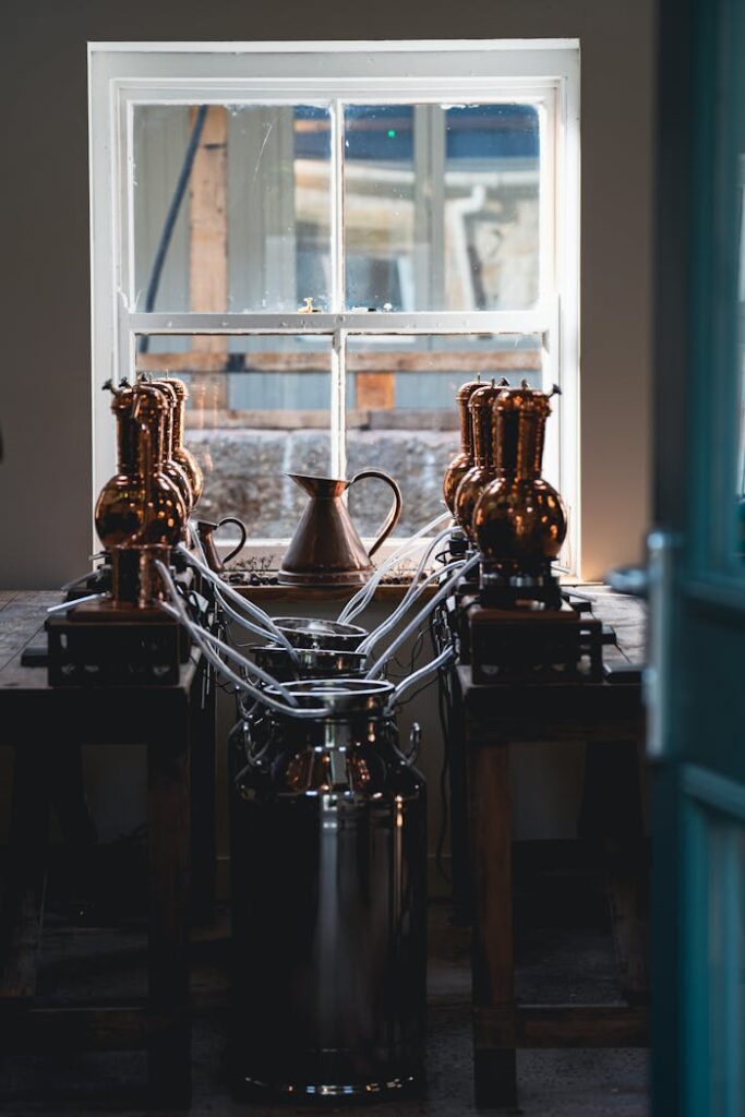 Interior of a Small Brewery 